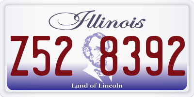 IL license plate Z528392