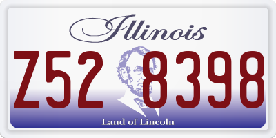 IL license plate Z528398