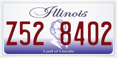 IL license plate Z528402