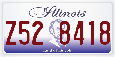 IL license plate Z528418