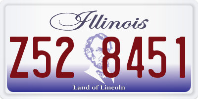 IL license plate Z528451