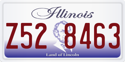 IL license plate Z528463