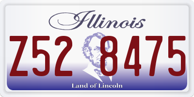 IL license plate Z528475