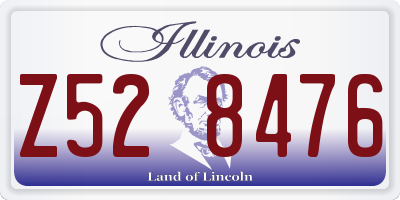 IL license plate Z528476