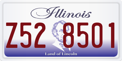 IL license plate Z528501