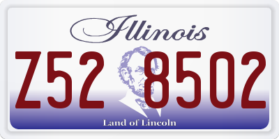 IL license plate Z528502
