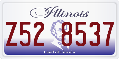 IL license plate Z528537