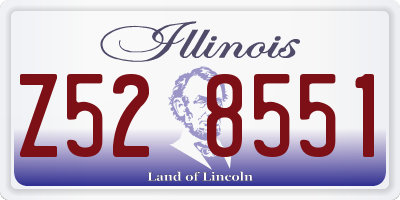 IL license plate Z528551
