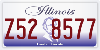 IL license plate Z528577