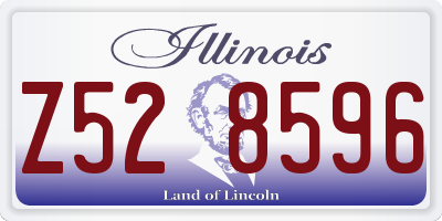 IL license plate Z528596