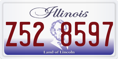 IL license plate Z528597