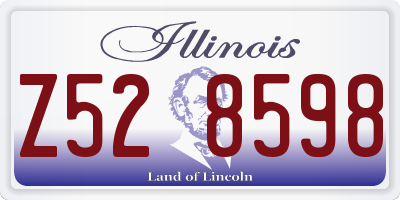 IL license plate Z528598