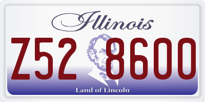 IL license plate Z528600
