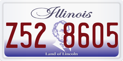 IL license plate Z528605