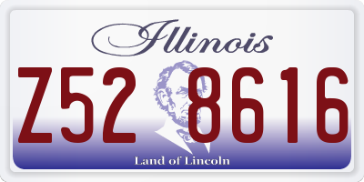 IL license plate Z528616