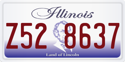 IL license plate Z528637