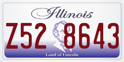 IL license plate Z528643