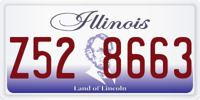 IL license plate Z528663