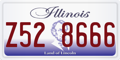 IL license plate Z528666