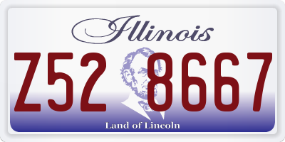 IL license plate Z528667