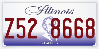 IL license plate Z528668