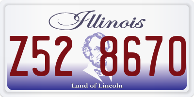 IL license plate Z528670