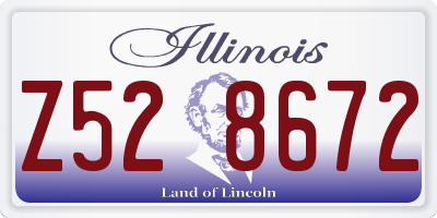 IL license plate Z528672
