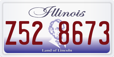 IL license plate Z528673