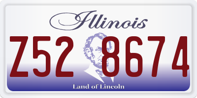 IL license plate Z528674