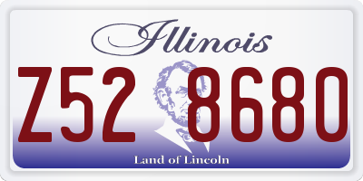 IL license plate Z528680