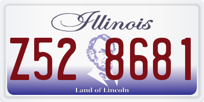 IL license plate Z528681