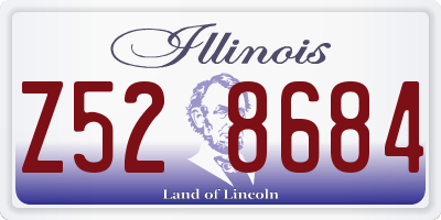 IL license plate Z528684