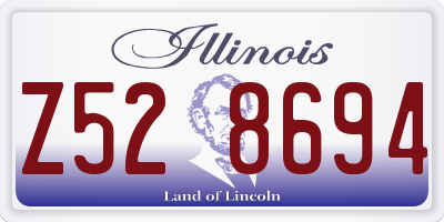 IL license plate Z528694