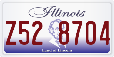 IL license plate Z528704