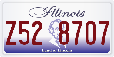 IL license plate Z528707