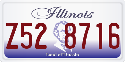IL license plate Z528716