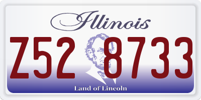 IL license plate Z528733