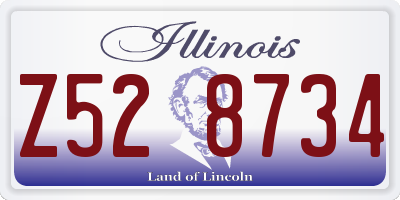 IL license plate Z528734