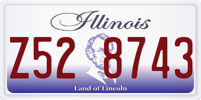 IL license plate Z528743