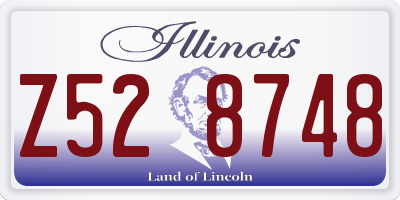 IL license plate Z528748