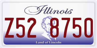 IL license plate Z528750