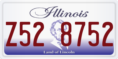 IL license plate Z528752