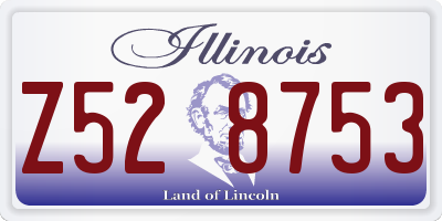 IL license plate Z528753