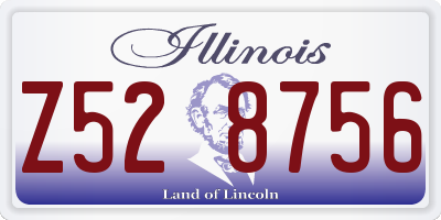 IL license plate Z528756