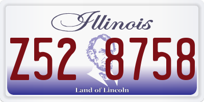 IL license plate Z528758