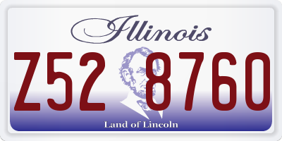 IL license plate Z528760