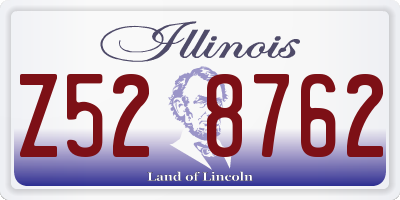 IL license plate Z528762