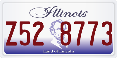 IL license plate Z528773