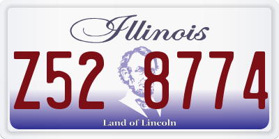 IL license plate Z528774