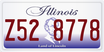 IL license plate Z528778